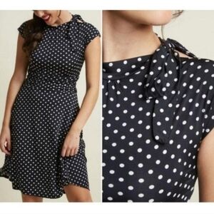 NEW! Modcloth "Dance Floor Date" Black and White Retro Dress